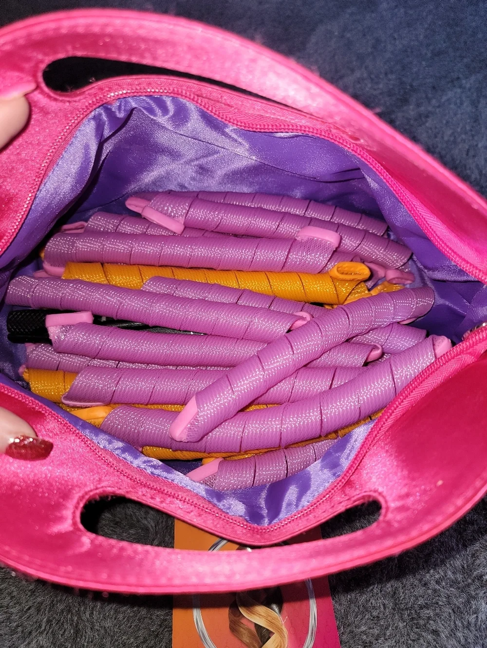 Curlformers With Pink Satin Carry Case with Handle